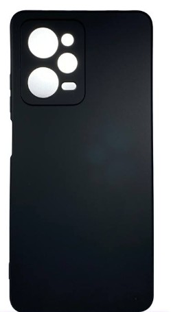 Накладка для Xiaomi Pocophone X5 Pro Silicone cover без логотипа черная