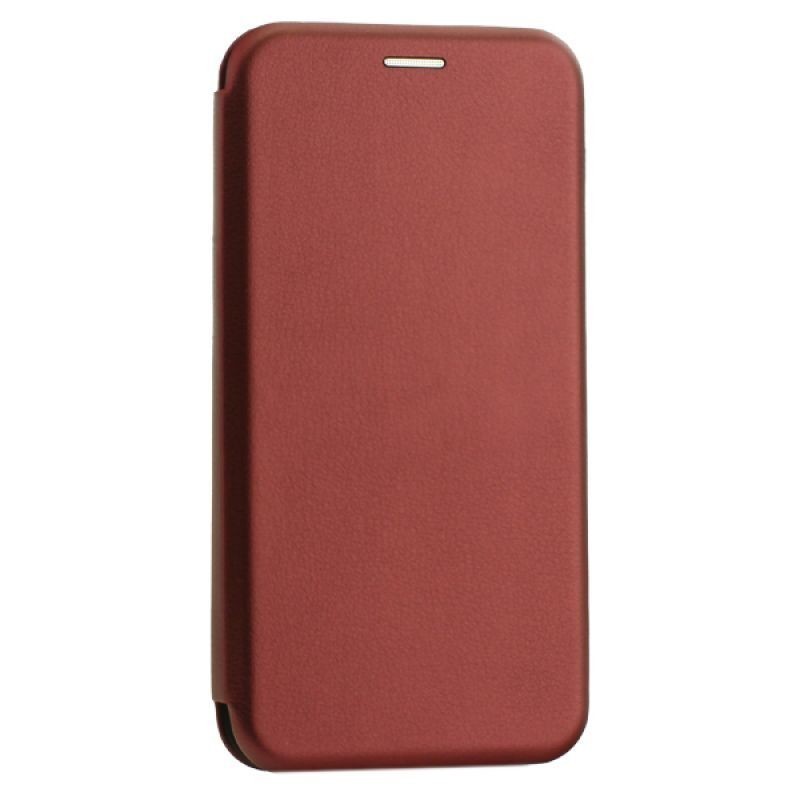 Чехол-книжка Samsung Galaxy A42 Fashion Case кожаная боковая малиновая