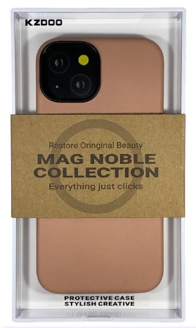 Накладка для i-Phone 14 K-Doo Mag Noble кожаная розовая