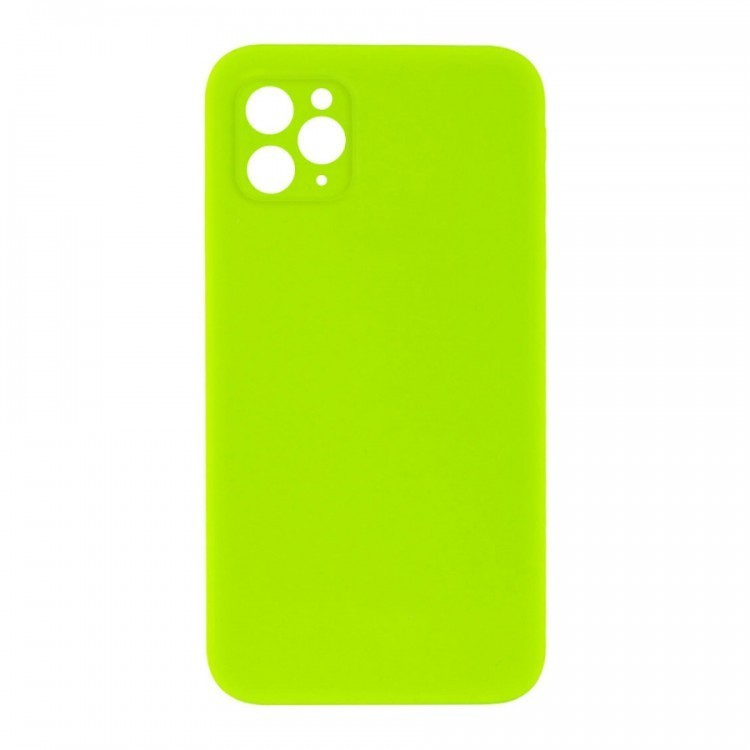 Накладка для i-Phone 11 Silicone icase под оригинал, камера закрыта №31 зеленая