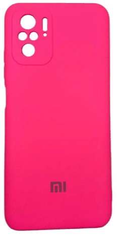 Накладка для Xiaomi Redmi Note 10S Silicone cover без логотипа розовая