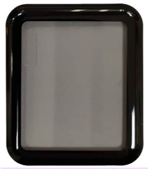 Защитное стекло для Apple watch "38" чёрное керамика полный клей 3D