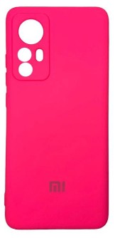 Накладка для Xiaomi 12 Silicone cover без логотипа розовая