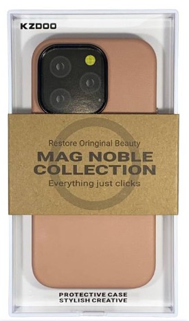 Накладка для i-Phone 14 Pro Max K-Doo Mag Noble кожаная розовая
