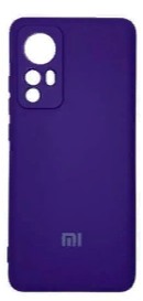 Накладка для Xiaomi 12 Silicone cover без логотипа фиолетовая