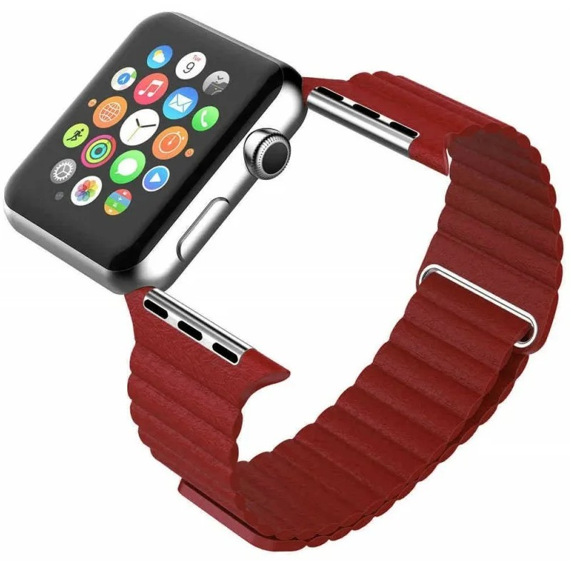 Сменный браслет под кожу для Apple Watch 49mm красный