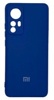Накладка для Xiaomi 12 Silicone cover без логотипа синяя
