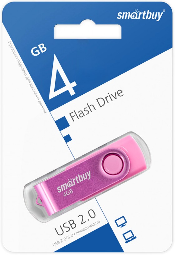 USB флеш накопитель SmartBuy 004GB Twist Pink (SB004GB2TWP)