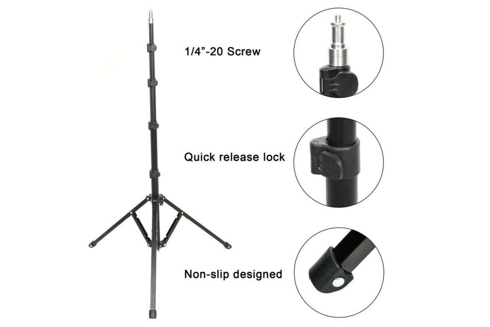 CAME-TV SD12 compact and protable reverse folding light stand (190cm/46cm нагрузка 2,0кг)