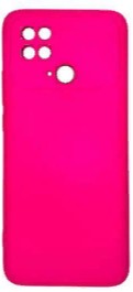 Накладка для Xiaomi Pocophone C40 Silicone cover без логотипа розовая
