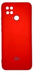 Накладка для Xiaomi Pocophone C40 Silicone cover без логотипа красная