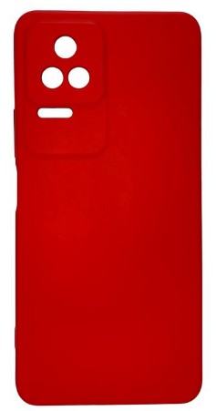 Накладка для Xiaomi Pocophone F4 Silicone cover красная