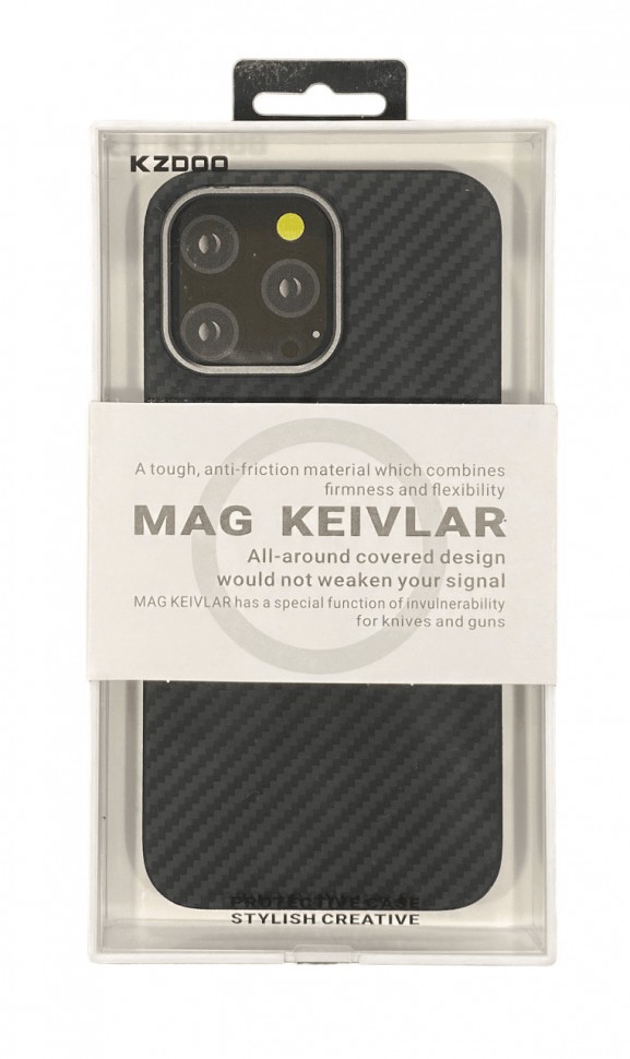 Накладка MagSafe для i-Phone 13 Pro Max K-Doo Mag Kevlar пластик черная