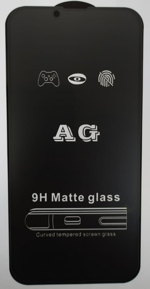 Защитное стекло для i-Phone 13/13 Pro 6.1" AG матовое чёрное