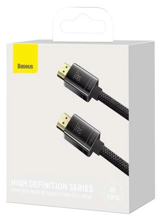 Baseus High Definition Series HDMI 8K to HDMI 8K Adapter Cable 1м WKGQ000001 черный