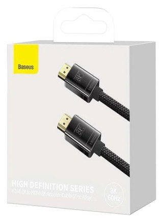 Baseus High Definition Series HDMI 8K to HDMI 8K Adapter Cable 2м WKGQ000101 черный