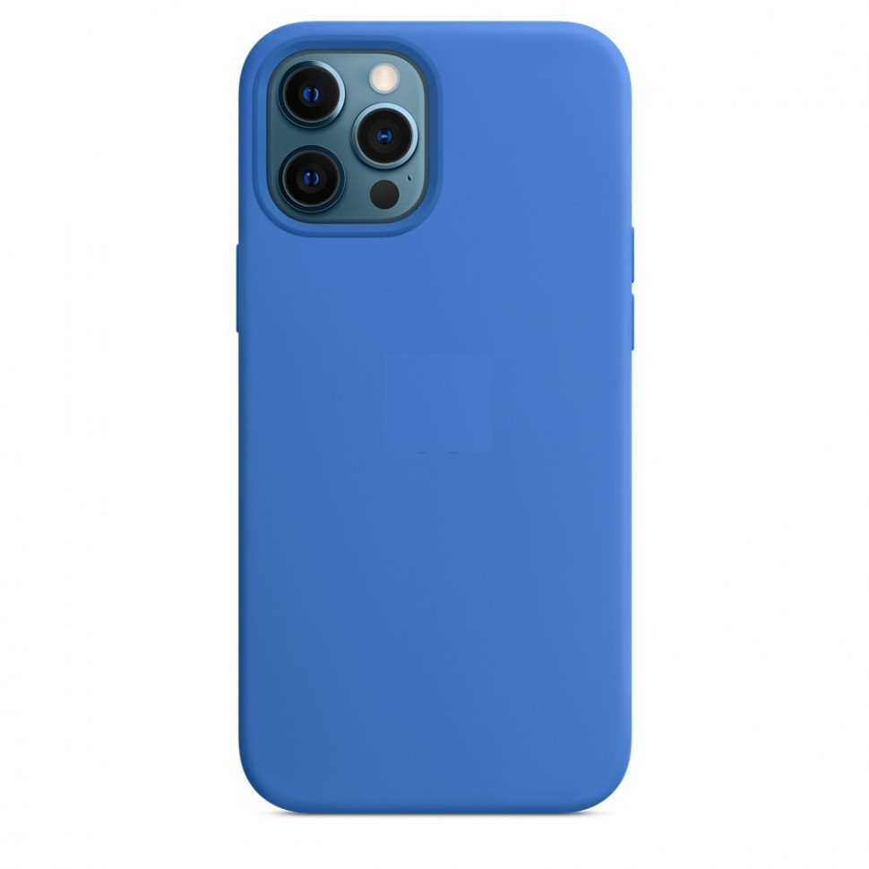 Чехол-накладка  i-Phone 12/12 Pro Silicone icase  №38 тёмно-голубая