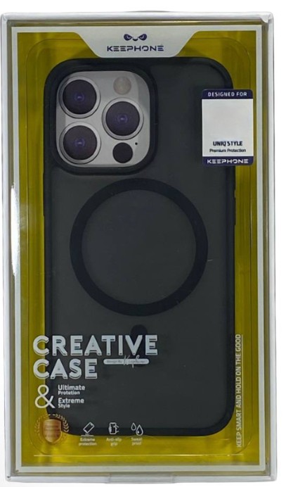 Накладка для i-Phone 13 Pro Max Keephone Magsafe series силикон прозрачный темный