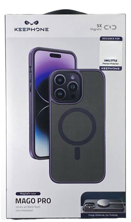 Накладка для i-Phone 13 Pro Max Keephone Mago Pro Magsafe матовый пурпурный