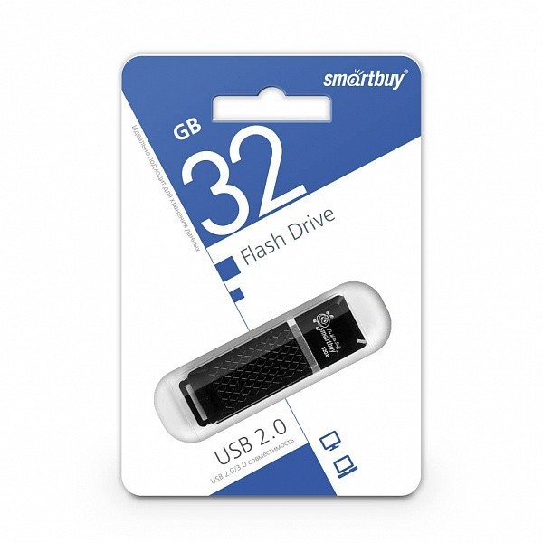 USB флеш накопитель Smartbuy 32GB Quartz Black (SB32GBQZ-K)