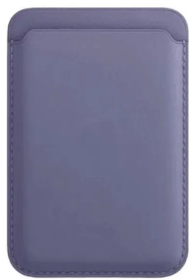 Кожаный чехол-бумажник для карт и визиток с анимацией MagSafe Leather Wallet для i-Phone лаванда
