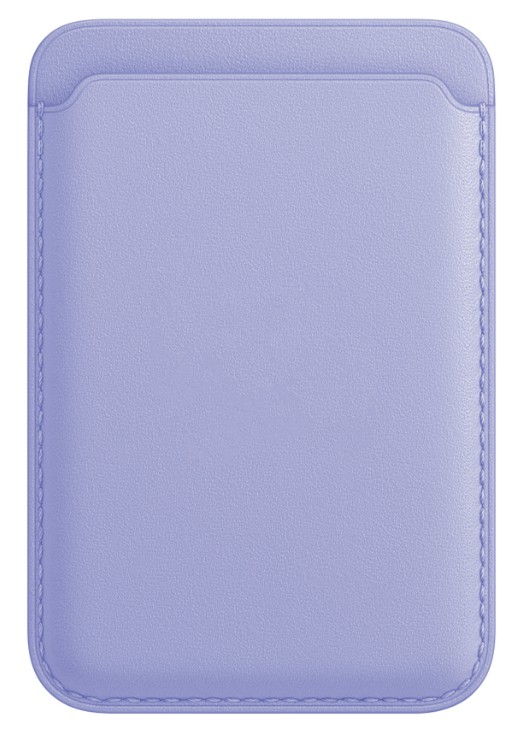 Кожаный чехол-бумажник для карт и визиток MagSafe Leather Wallet для Apple i-Phone голубой