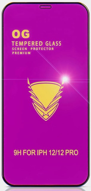 Защитное стекло для i-Phone 12/12 Pro 6.1" OG Purple чёрное