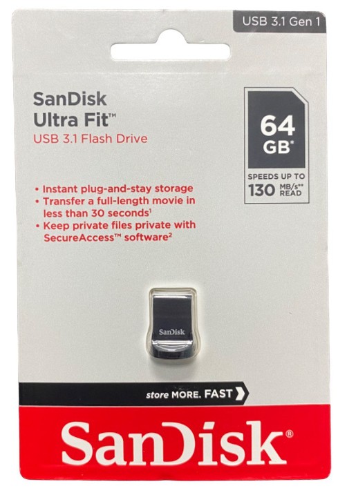 3.1 USB флеш накопитель SanDisk 64GB SDCZ430-064G-G46 Ultra Fit