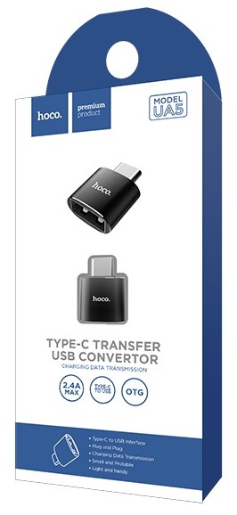 OTG TYPE-C на USB Hoco UA5 чёрный