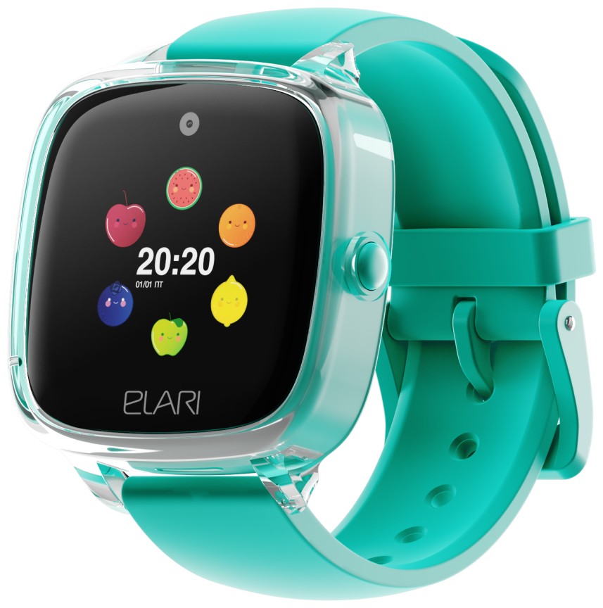 Детские часы Elari KidPhone Fresh KP-F 1.3"/240x240/480mAh/72ч/Micro-SIM/2G/BT3.0/0.3Мп зеленые