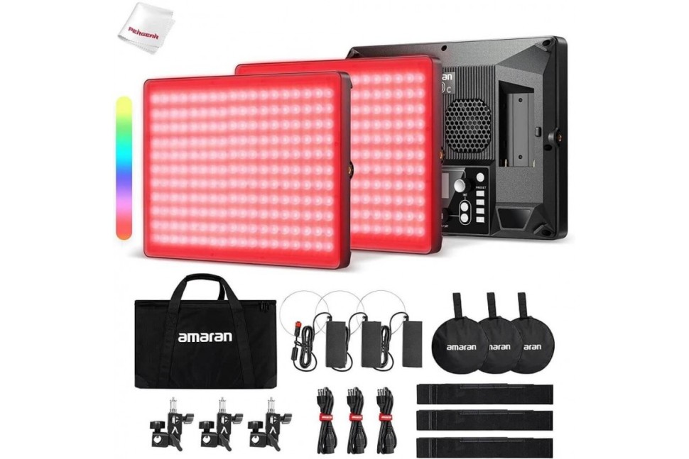 Aputure Amaran P60c 3 light kit RGB