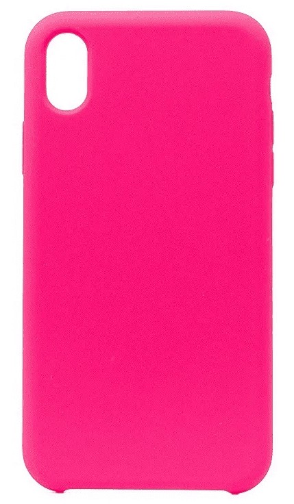 Чехол-накладка  i-Phone X/XS Silicone icase  №47 кислотно-розовая