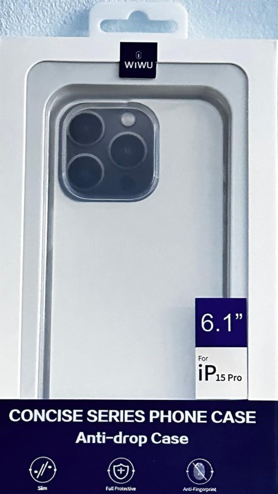 Накладка для i-Phone 15 Pro Wiwu ZCC-108 силиконовая прозрачная