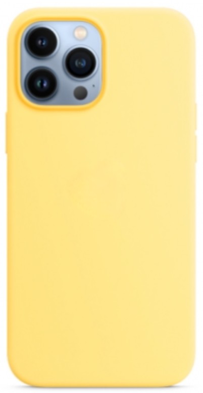 Чехол-накладка  i-Phone 13 Pro Max Silicone icase  №51 бледно-желтая