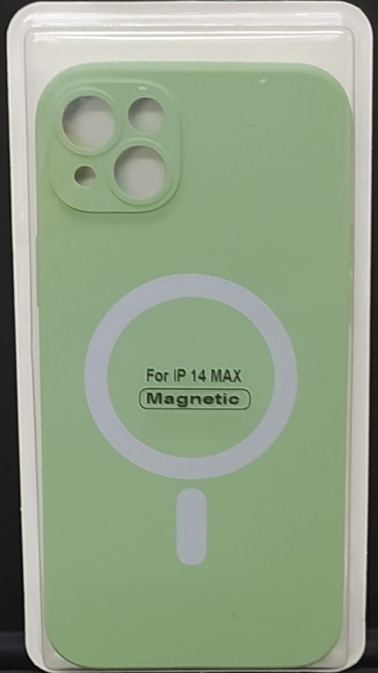 Накладка для i-Phone 14 Max 6.7" Magsafe силикон зеленая