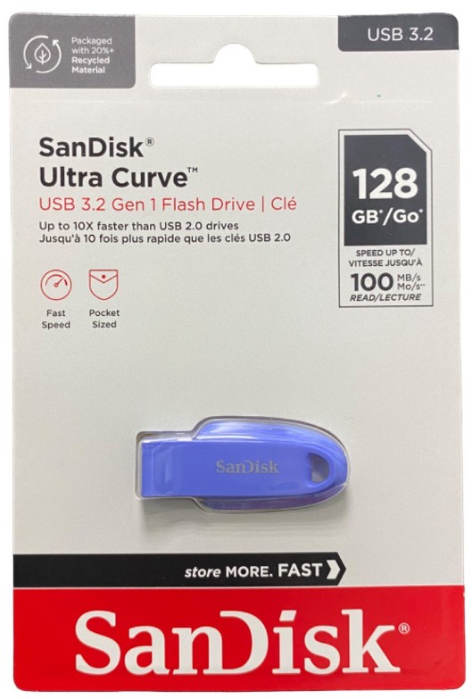 3.2 USB флеш накопитель SanDisk 128GB SDCZ550-128G-G46NB Ultra Curve синии