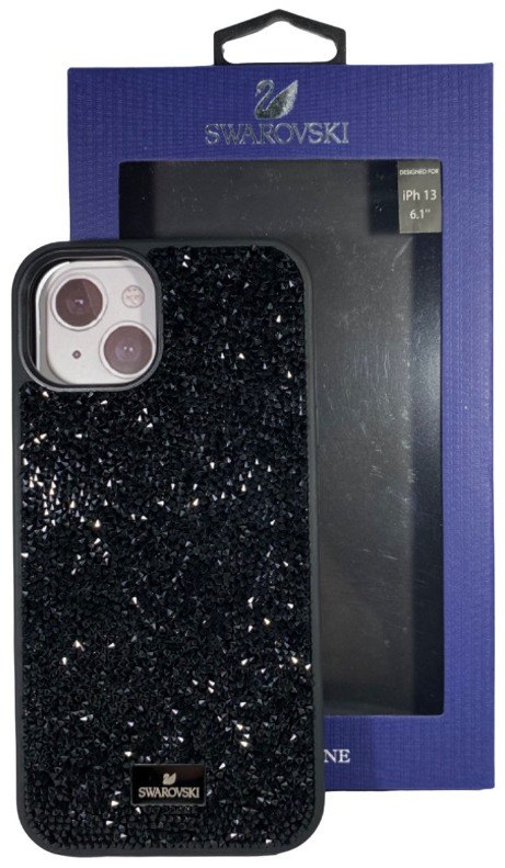 Накладка для i-Phone 13 6.1" Swarovski чёрный