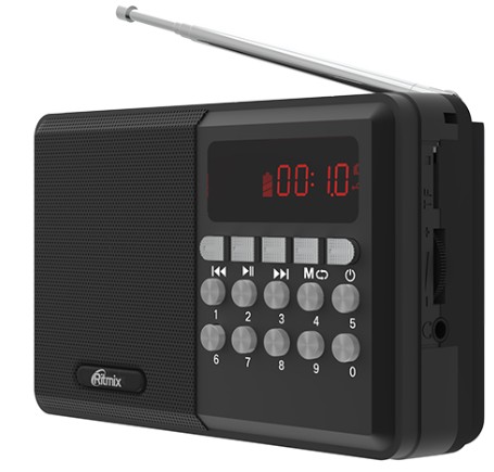 Портативный радиоприемник Ritmix RPR-001 красный