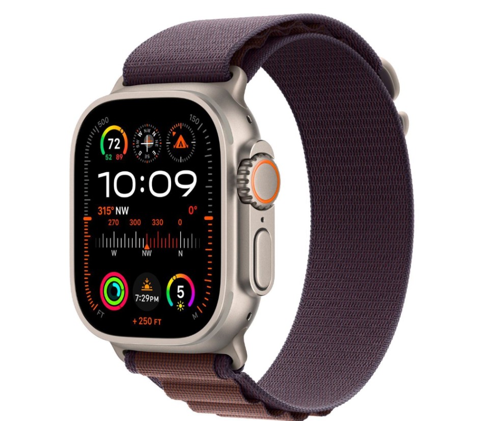Apple Watch Ultra 2 49мм Titanium Indigo Alpine Loop (M) MRFE3