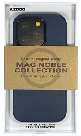 Накладка для i-Phone 14 Pro K-Doo Mag Noble кожаная синяя