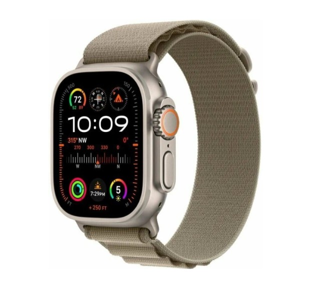Apple Watch Ultra 2 49мм Titanium Olive Alpine Loop (M) MRFH3