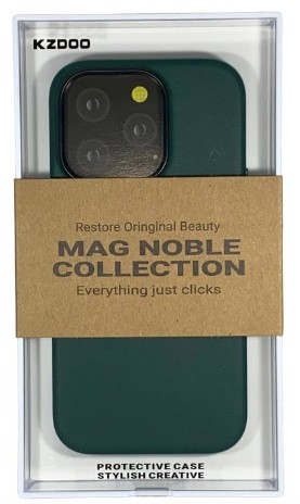 Накладка для i-Phone 14 Pro Max K-Doo Mag Noble кожаная зеленая