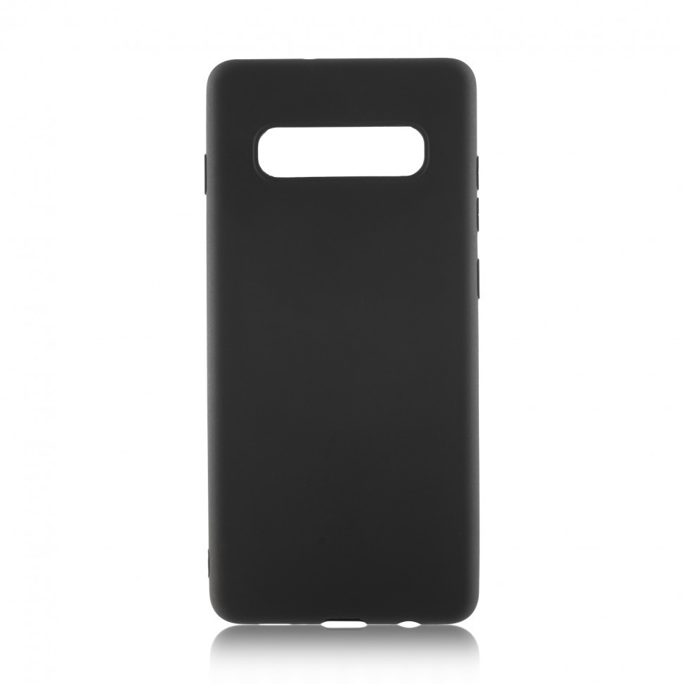 Чехол-накладка для Samsung Galaxy S10 силикон матовый чёрный