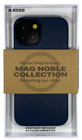 Накладка для i-Phone 14 K-Doo Mag Noble кожаная синяя