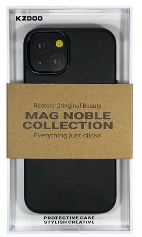 Накладка для i-Phone 14 K-Doo Mag Noble кожаная черная