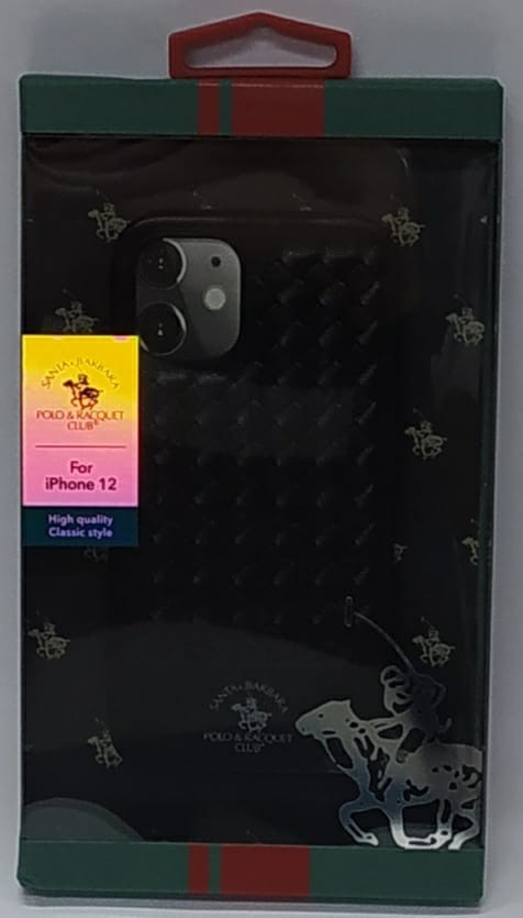 Накладка для i-Phone 12 mini 5.4" SANTA BARBARA кожа в ассортименте
