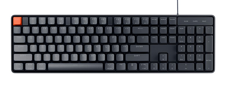 Механическая проводная клавиатура Xiaomi Wired Mechanical Keyboard Blue Switch (JXJP01MW) черная