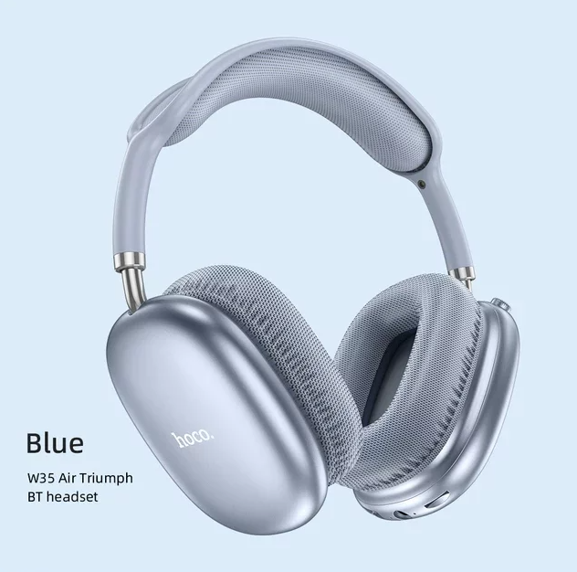 Стереонаушники Bluetooth полноразмерные Hoco W35 Air Light V5.3/45ч синий