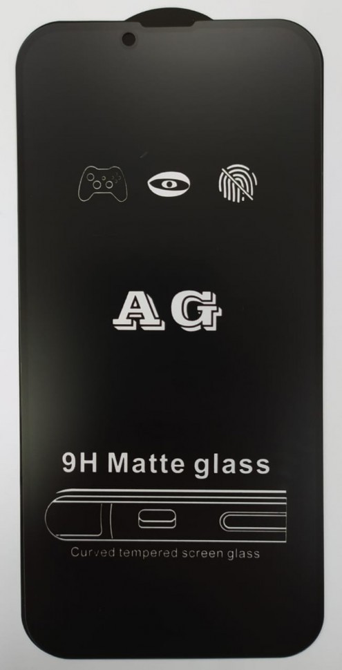 Защитное стекло для i-Phone 13 Pro Max 6.7" AG матовое чёрное