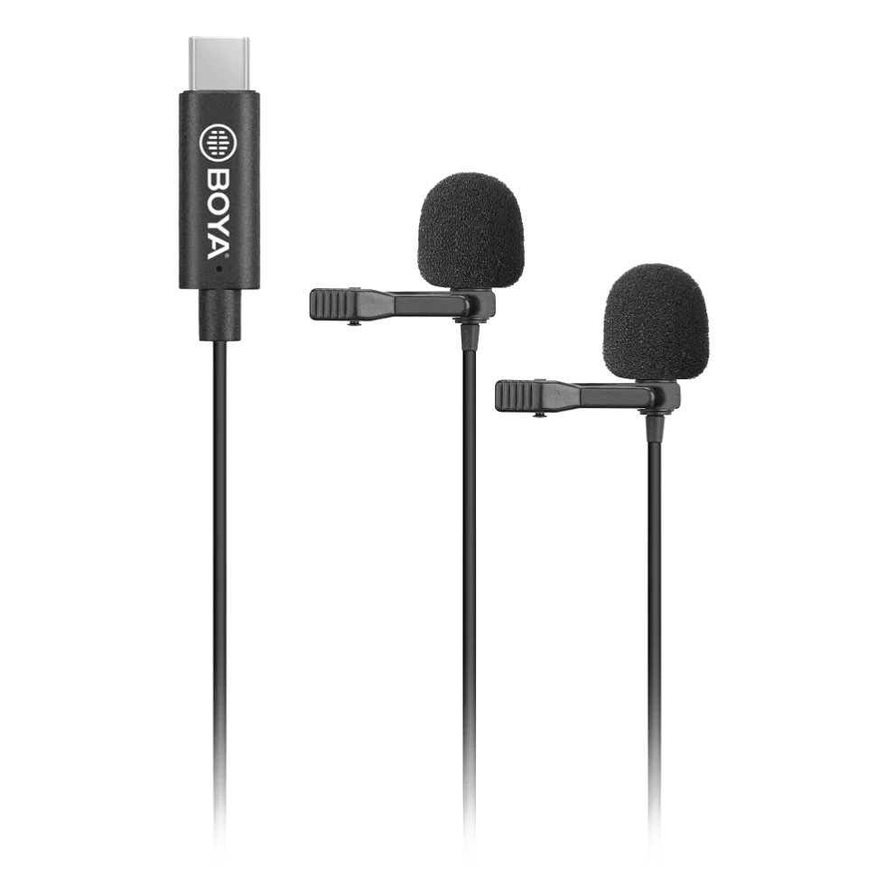 Boya BY-M3D Digital Dual Lavalier Microphones Type-C devices